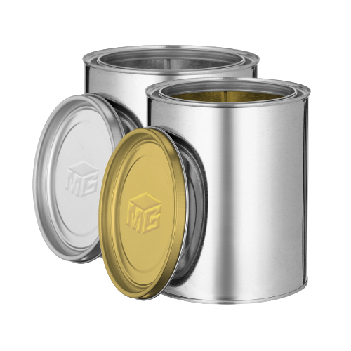 MGD-2022G Quart Paint Cans with Lids — Gold Lining (56-Pack)