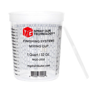 MGD-2532 Paint Mixing Cups — 32 oz / 946 ml (100 Cups + 20 Lids)