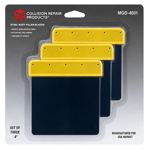 MGD-4031 Steel Body Filler Blades — 3-Piece Set (4″ Width) — Case of 25