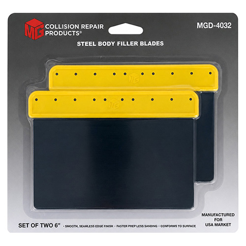 MGD-4032 Steel Body Filler Blades — 2-Piece Set (6″ Width) — Case of 25